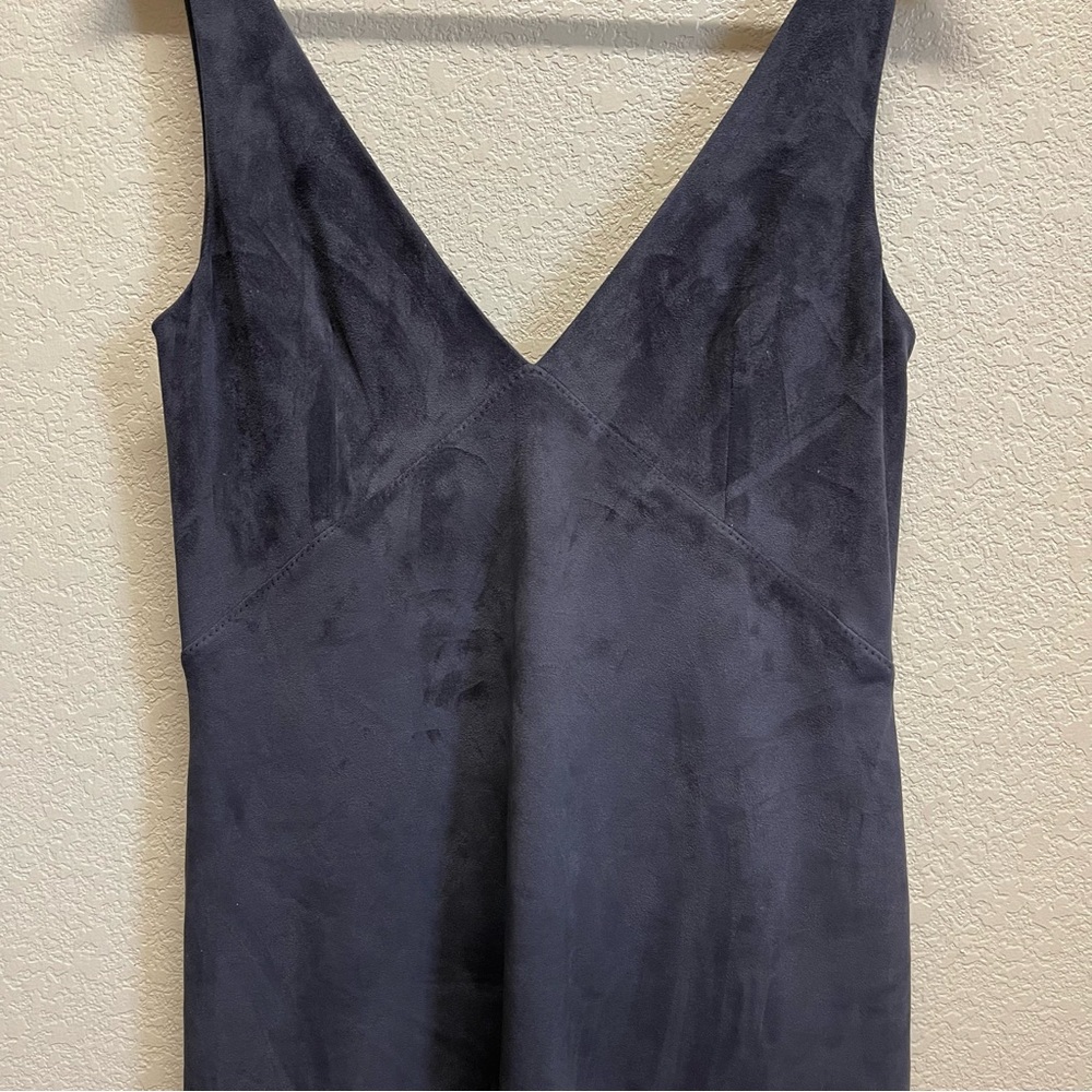 💥2/$20💥 ZARA Trafaluc Fringe Dress S Black Suede EUC - Picture 4 of 11